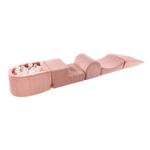 MEOW BABY - PIANKOWY ZESTAW DO ZABAWY Z BASENEM Z PIŁECZKAMI SZTRUKS AESTHETIC RÓŻOWY