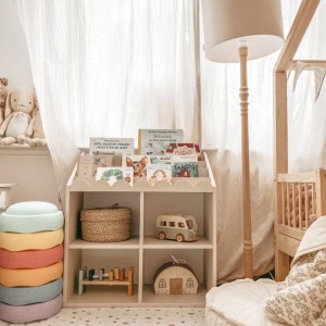 REGAŁ Z BIBLIOTECZKĄ BOOK NOOK LATTE - BELLAMY