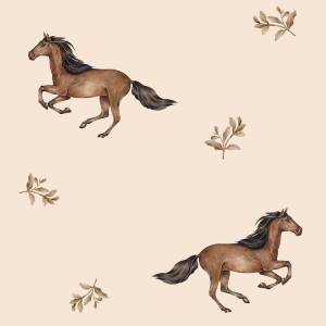 TAPETA W KONIE HORSES BEIGE - DEKORNIK