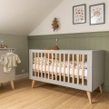 łóżeczko dla niemowlaka 140x70 pinio swing szare