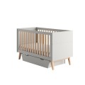 łóżeczko dla niemowlaka 140x70 pinio swing szare