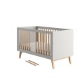 łóżeczko dla niemowlaka 140x70 pinio swing szare