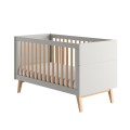 łóżeczko dla niemowlaka 140x70 pinio swing szare