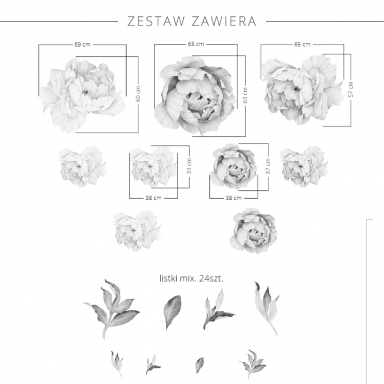 naklejka-na-ścianę-piwonie-duże