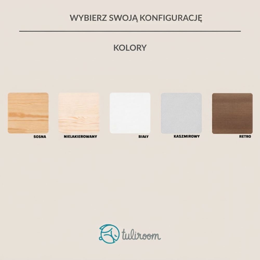 kolory łóżka drewniane dla dzieci