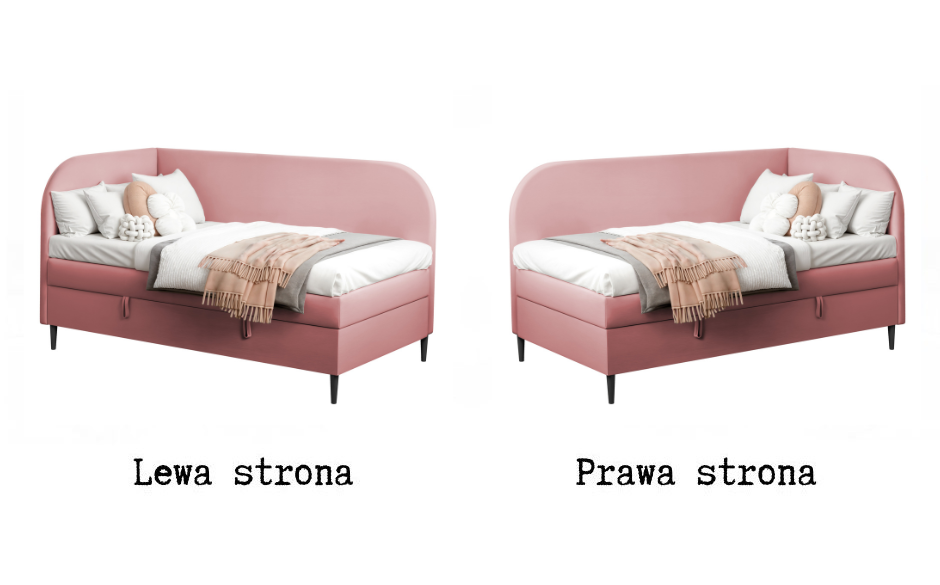 łóżko dziecieco mlodziezowe tapicerowane mono strona