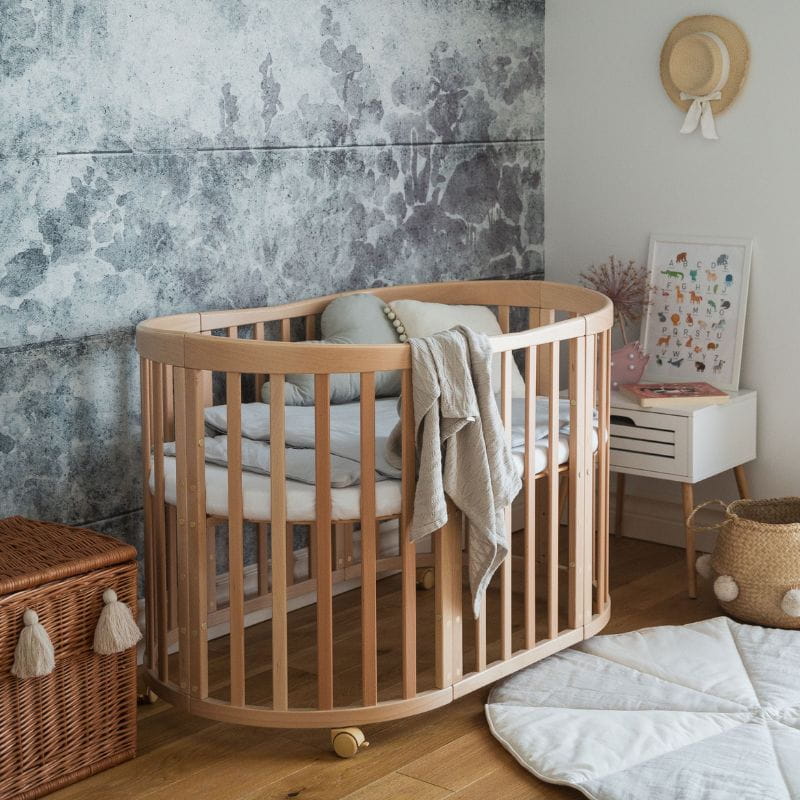 łóżeczko owalne 7w1 waldin