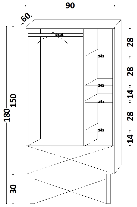 szafa basic mini wymiary