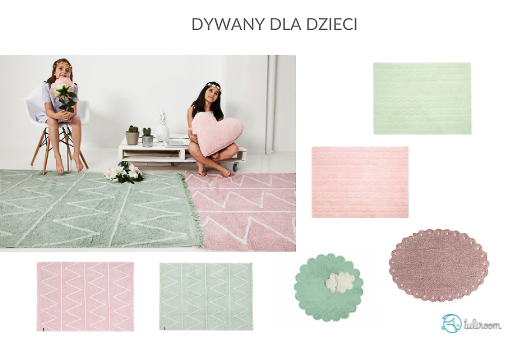 dywany-dla-dzieci-miętowo-różowy-pokój-dziewczynki