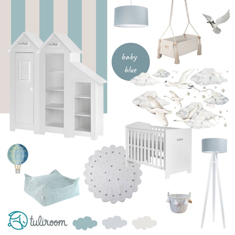 pokój niemowlaka baby blue