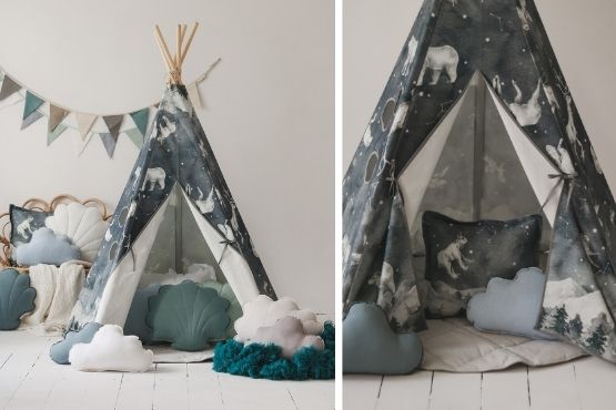 tipi noc w lesie