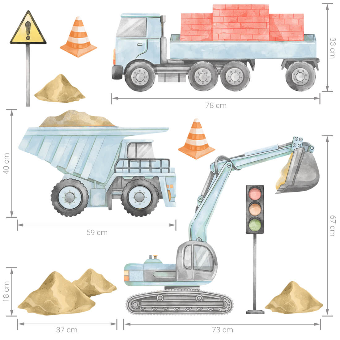 wall stickers construction set