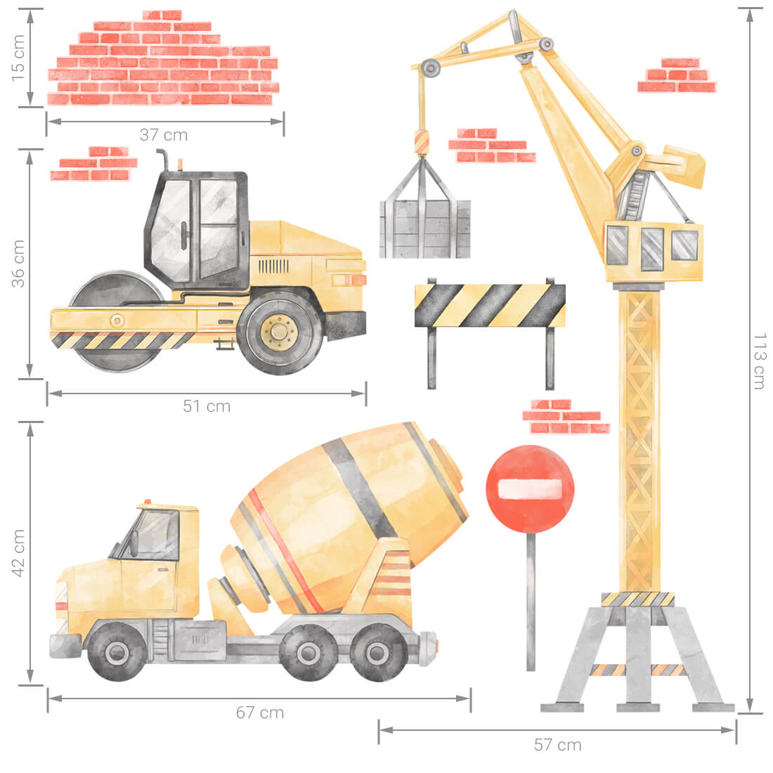 wall stickers construction set