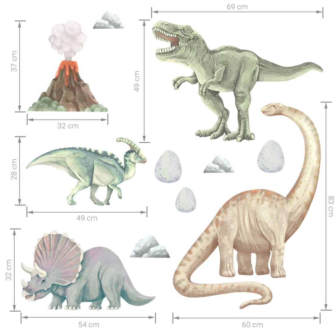 dinosaurs wall sticker